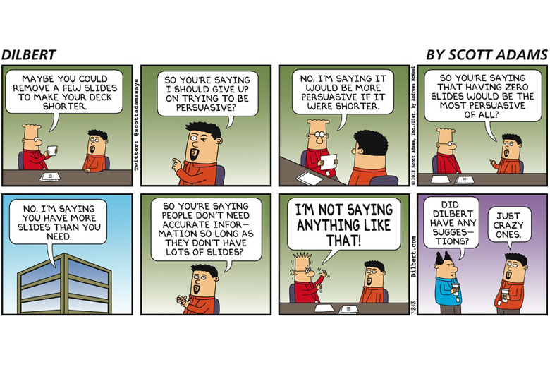 Dilbert Has Been Making Fun of Powerpoint for Over 20 Years